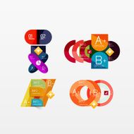 Collection of modern business infographic templates N19