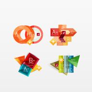 Collection of modern business infographic templates N20