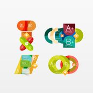 Collection of modern business infographic templates N21