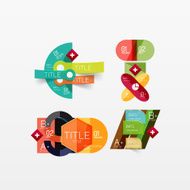 Collection of modern business infographic templates N22