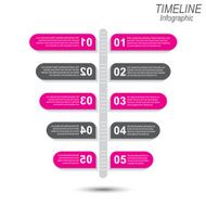 Modern time line design template N17