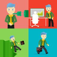 Set of businessman pose character concepts N78