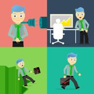 Set of businessman pose character concepts N79