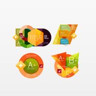 Collection of modern business infographic templates N23