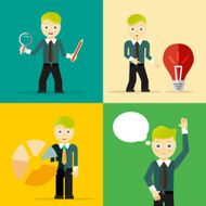 Set of businessman pose character concepts N85