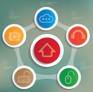 Media and technology info graphic design clean vector N2