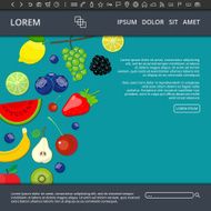 Fruits and berries web banner