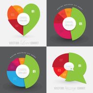 set collection of business pie charts info graphics