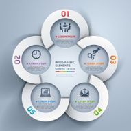 Abstract origami style business circle N2