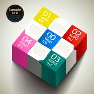 vector abstract 3d box infographics N2