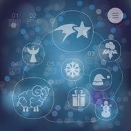 Christmas infographic with unfocused background N47