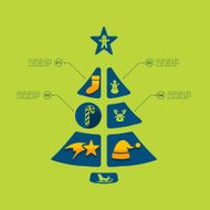 Christmas flat infographic N33