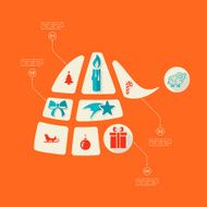 Christmas flat infographic N34