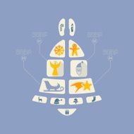 Christmas flat infographic N35