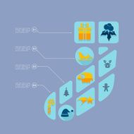 Christmas flat infographic N36