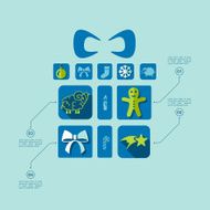Christmas flat infographic N37