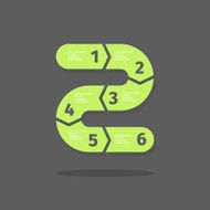 Vector infographics design in curve style