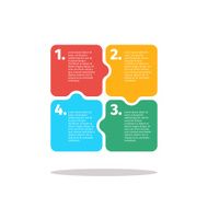 Vector infographics design in puzzle style