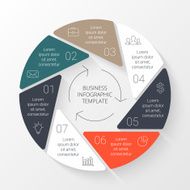 Vector circle infographic Template for cycle diagram graph presentation and N24