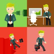 Set of businessman pose character concepts N87