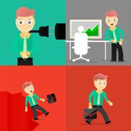 Set of businessman pose character concepts N90