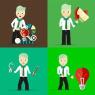 Set of businessman pose character concepts N94