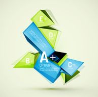 Geometric shapes with sample text Abstract template N201