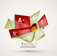 Geometric shapes with sample text Abstract template N203
