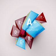 Geometric shapes with sample text Abstract template N204