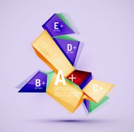 Geometric shapes with sample text Abstract template N206