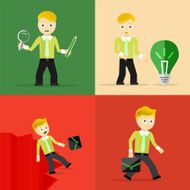 Set of businessman pose character concepts N102