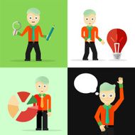 Set of businessman pose character concepts N104