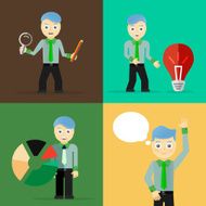 Set of businessman pose character concepts N112