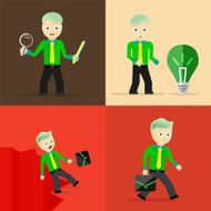 Set of businessman pose character concepts N116