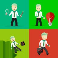 Set of businessman pose character concepts N117