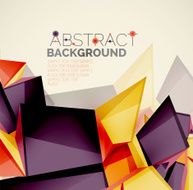 Geometric shapes with sample text Abstract template N211