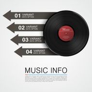 Abstract music info Vinyl disk N2