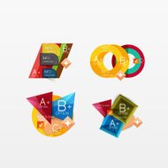Set of modern geometric infographic web layouts N20