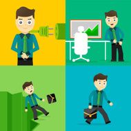 Set of businessman pose character concepts N120