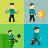 Set of businessman pose character concepts N121