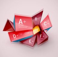Geometric shapes with sample text Abstract template N214
