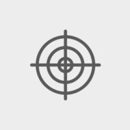 Crosshair target thin line icon N2