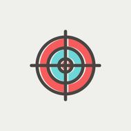 Crosshair target thin line icon N3