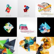 Geometric banners templates layouts Paper graphics Mega collection