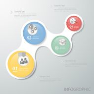 Abstract 4 Circles infographics for business design reports