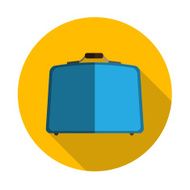 Flat Design Concept Suitcase Vector Illustration With Long Shado