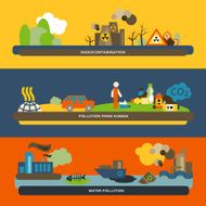 Pollution Flat Banners