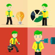 Set of businessman pose character concepts N128