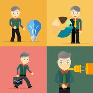 Set of businessman pose character concepts N130