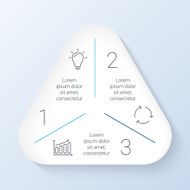 Vector triangle infographic Template for cycle diagram graph presentation and N2